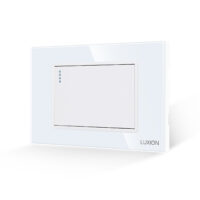 Interruttore Meccanico Semplice 3M LUXION con Cornice in Vetro, Standard Italiano