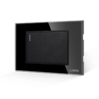 Interruttore Meccanico Semplice 3M LUXION con Cornice in Vetro, Standard Italiano colore nero