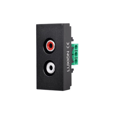 Modulo Presa Audio 1M LUXION, Standard Italiano colore nero