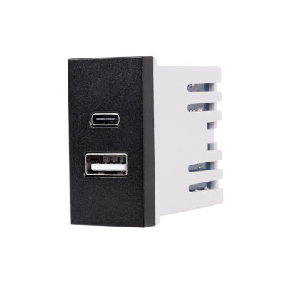Modulo USB A+C 1M LUXION colore nero