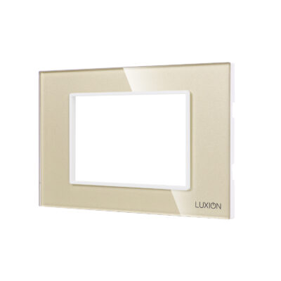 Cornice in Vetro Temperato + Supporto 3M LUXION colore dorato