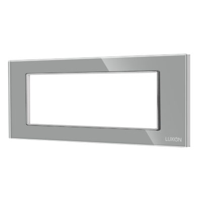 Cornice in Vetro Temperato + Supporto 6M LUXION colore griggio