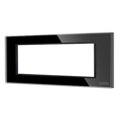 Cornice in Vetro Temperato + Supporto 6M LUXION colore nero