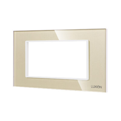 Cornice in Vetro Temperato + Supporto 4M LUXION colore dorato