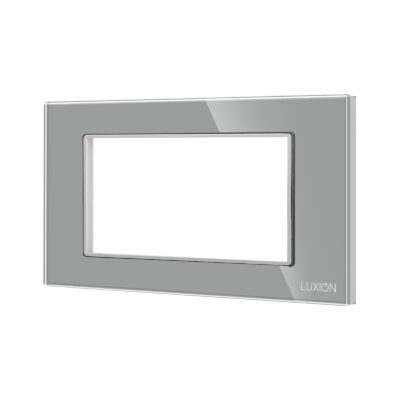 Cornice in Vetro Temperato + Supporto 4M LUXION colore griggio