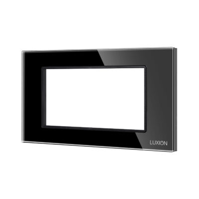 Cornice in Vetro Temperato + Supporto 4M LUXION colore nero