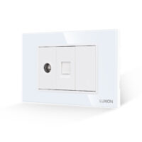 Presa TV + Internet con Cornice in Vetro LUXION, Standard Italiano, 3M