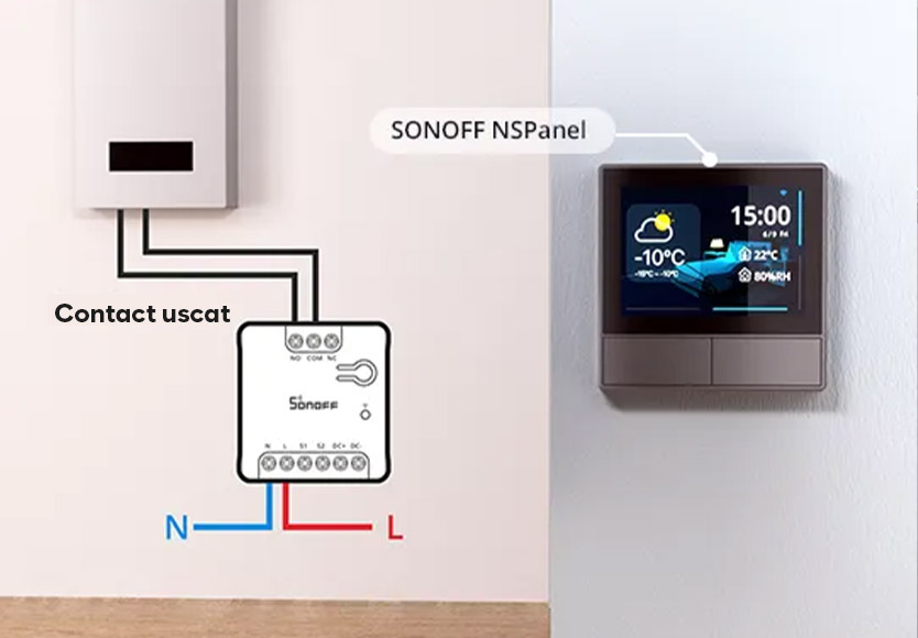 Relè Wi-Fi Sonoff Mini-D, Contatto Pulito