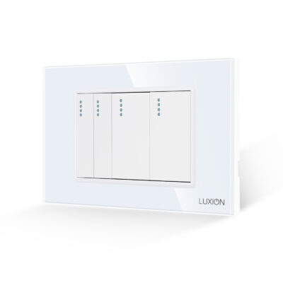 Interruttore Meccanico 4 Posizioni LUXION con Placca in Vetro, Standard Italiano, 3M