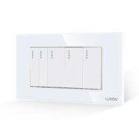 Interruttore Meccanico 5 Posizioni LUXION con Placca in Vetro, Standard Italiano, 4M