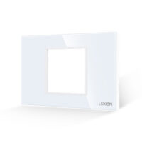 Cornice in Vetro Temperato con Supporto 2/3 Moduli LUXION, Standard Italiano