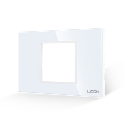 Cornice in Vetro Temperato con Supporto 2/3 Moduli LUXION, Standard Italiano
