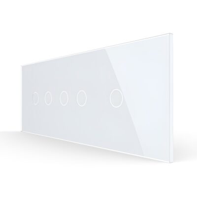 Pannello interruttore doppio + doppio + singolo touch LIVOLO in vetro, standard italiano – 6/7M