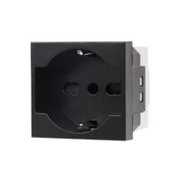Modulo Presa Schuko italiana (2P+T) 16A /2M LUXION colore nero