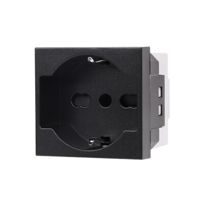 Modulo Presa Schuko italiana (2P+T) 16A /2M LUXION colore nero