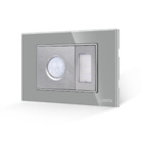 Sensore di Movimento 2M e Luce Notturna LUXION con Cornice in Vetro, Standard Italiano, 3M colore griggio