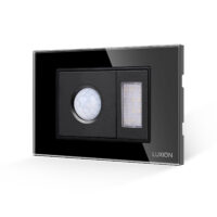 Sensore di Movimento 2M e Luce Notturna LUXION con Cornice in Vetro, Standard Italiano, 3M colore nero