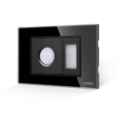 Sensore di Movimento 2M e Luce Notturna LUXION con Cornice in Vetro, Standard Italiano, 3M colore nero