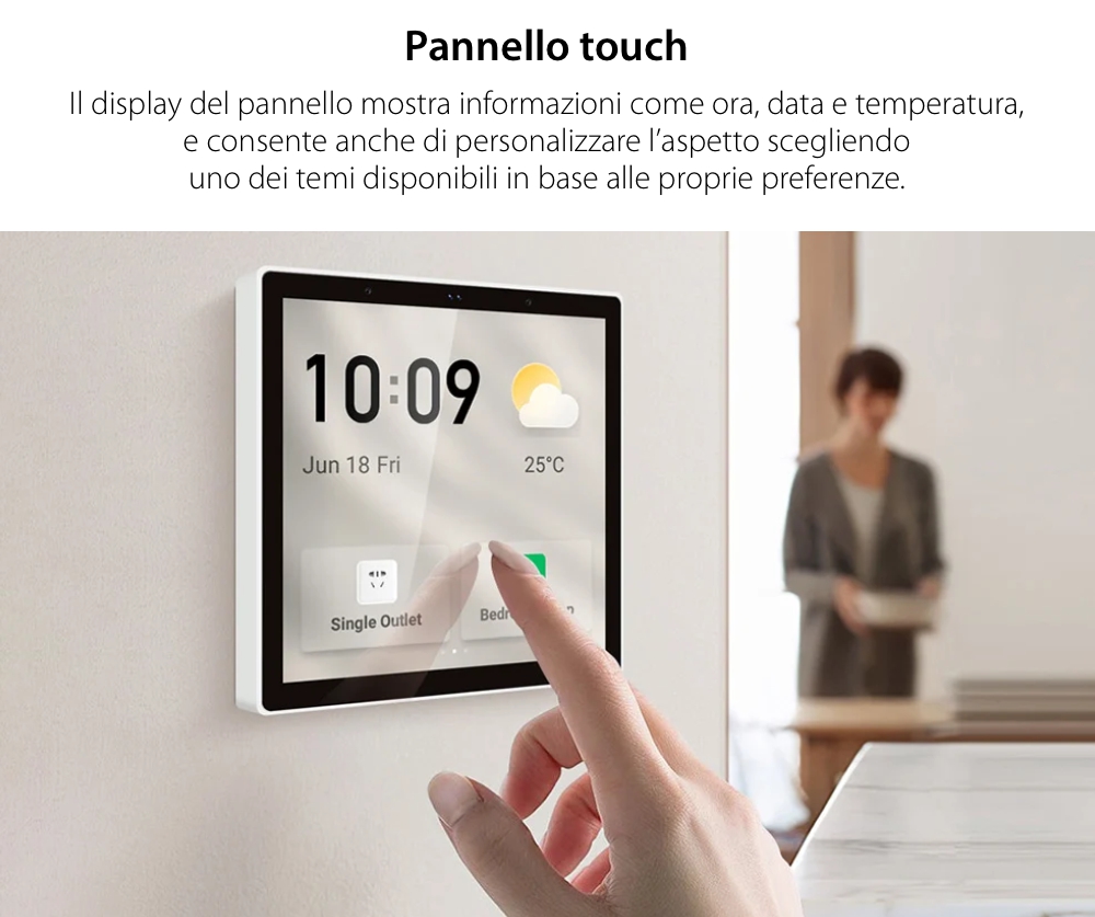 Pannello di Controllo Intelligente LUXION All-in-One con Integrazione Campanello, Controllo Luci, Climatizzazione e Tende
