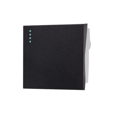 Modulo Interruttore Semplice Meccanico 2M LUXION, Standard Italiano colore nero