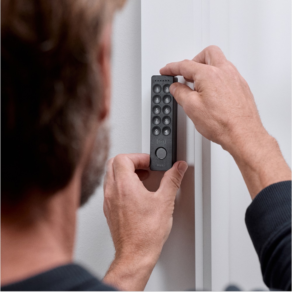 Tastiera intelligente Nuki Keypad 2.0, per Nuki Smart Lock con NFC, codice PIN e impronta digitale